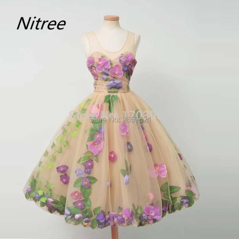 2017 на заказ Vestido De Formatura вечерние Вечеринка Выпускной цветок коктейльное платье