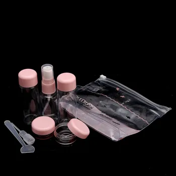 

7Pcs/set Essensial Travel Mini Plastic Transparent Empty Makeup Container Bottle