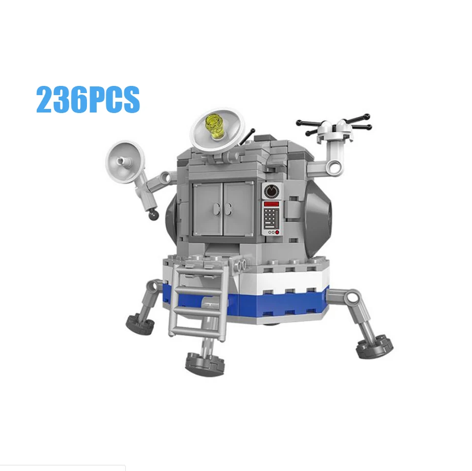 

Simulation City Universal Exploration Space landing module building block Astronaut figures bricks education toys for kids gifts