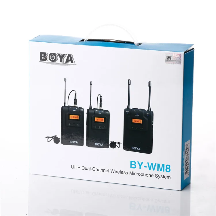 BOYA BY-WM6/BY-WM5/BY-WM8 UHF Беспроводная микрофонная система всенаправленный Lavalier микрофон для ENG EFP DV DSLR