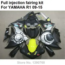 100% ajuste de injeção carenagens para Yamaha YZF R1 09 10 11 12 13 14 15 kit carenagem verde prata preto YZFR1 2009-2015 BD112