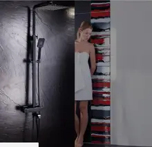 Dofaso luxury Exposed Thermostatic Shower Set Rainfall Showerhead With Brass shower faucet Bathroom Rainfall Shower Faucet Set цена Dofaso luxury Exposed Thermostatic Shower Set Rainfall Showerhead With Brass shower faucet Bathroom Rainfall Shower Faucet Set цены онлайн
