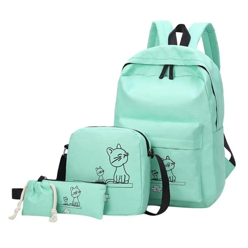 4 pçsset Gatos Dos Desenhos Animados Impresso