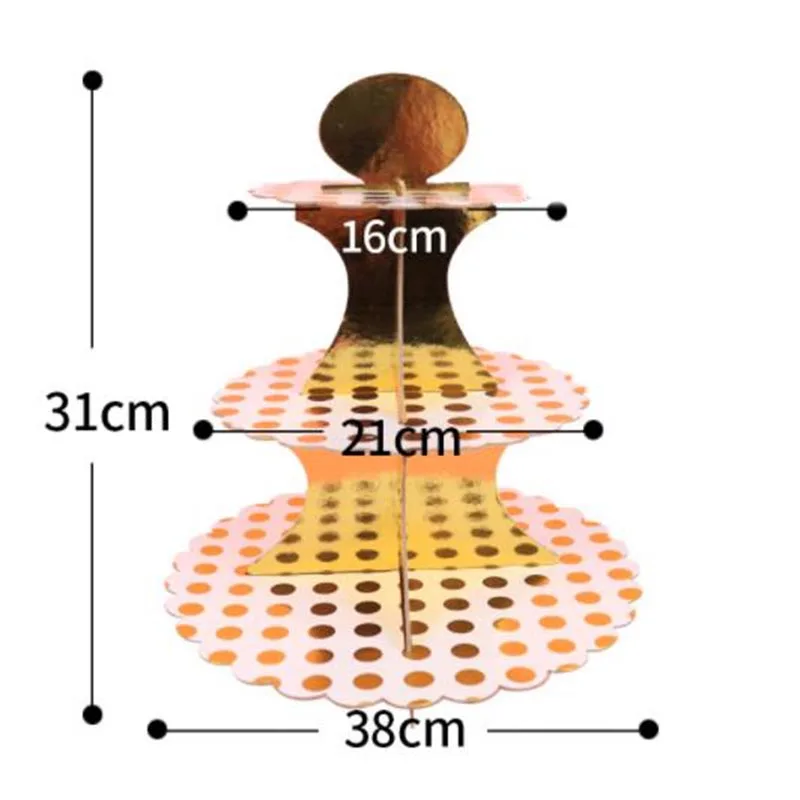 Новое поступление, подставка для торта, 3 уровня, подставка для кекса, картон, твердые подставки для торта, сделай сам, стенд для кекса, стенд для детского дня рождения
