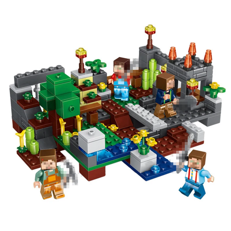

Random 1Pcs My World Figures Toy Building Blocks Compatible Brand Minecrafted City 4 in 1 DIY Garden Bricks Toy Gift For Kid