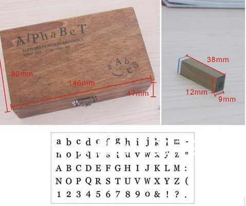 70 шт. набор резиновых штампов винтажная деревянная Коробка Чехол числа буквы алфавита штамп Ремесло горячие