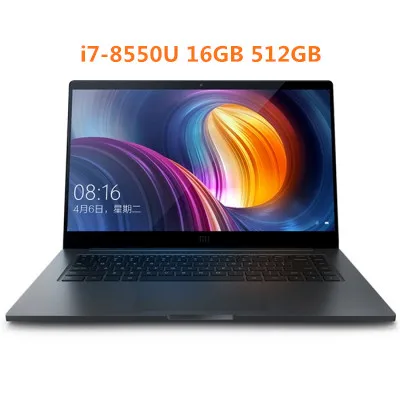 Xiaomi Mi Pro ноутбук 15,6 дюймов Windows 10 Домашняя версия Intel Core i7-8550u четырехъядерный процессор 1,8 ГГц 16 Гб ram 512 ГБ SSD - Цвет: i7-8550U 16GB 512GB