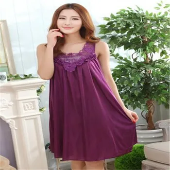

2018 new fashion able nightgownn sweet plus-size emulation soft fabrics sexy lingerie plus-size AW800090