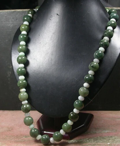 

0001409 Green 100% Natural A JADE Jadeite Bead Necklace