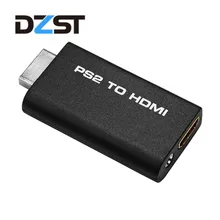 DZLST PS2 to HDMI Video Converter Adapter with 3.5mm Audio Output game To HDMI Connector Support 480i 576i 480P for HDTV