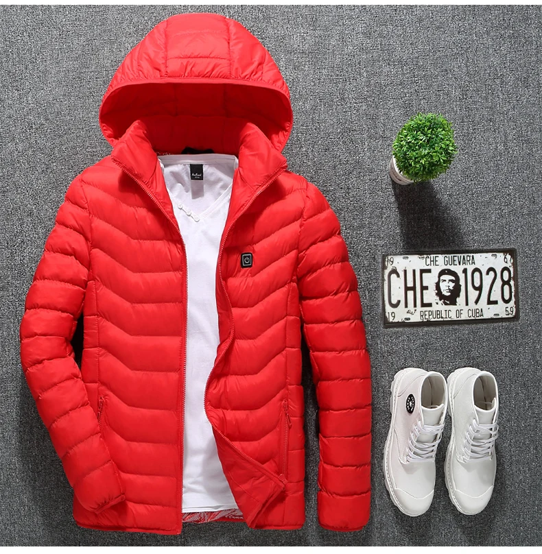 Electric Heated Jacket Clothes Men Women USB Lower Voltage Adjustable Temperature Waistcoat Thermal Warm Winter Jacket 43