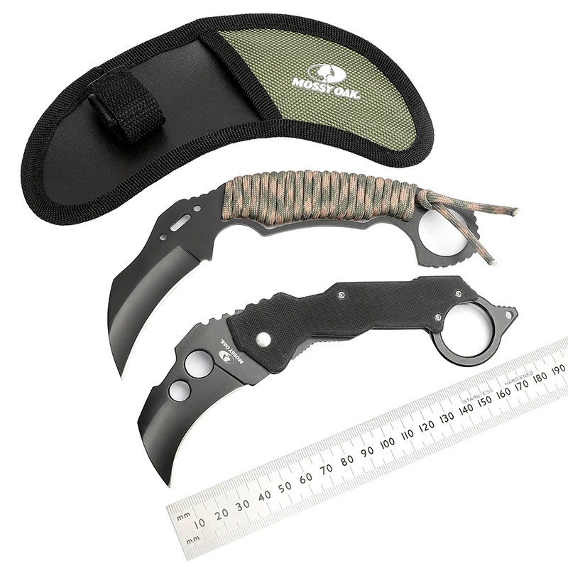 Mossy Oak 2 шт. тактический нож Karambit аварийная передача карманный складной нож фиксированный набор лезвий для ножа открытый инструмент для кемпинга