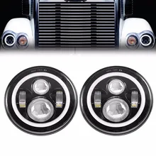 For Dodge Dakota 2004 LED Headlights Car Angel eyes DRL Running lights 7'' Round LED Headlamp for jeep Wrangler JK LandRover For Dodge Dakota 2004 LED Headlights Car Angel eyes DRL Running lights 7'' Round LED Headlamp for jeep Wrangler JK LandRover