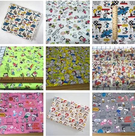 

90x140cm Cartoon canvas fabric Patchwork DIY material Curtain canvas bag Quilting Sewing Textile Tildacloth