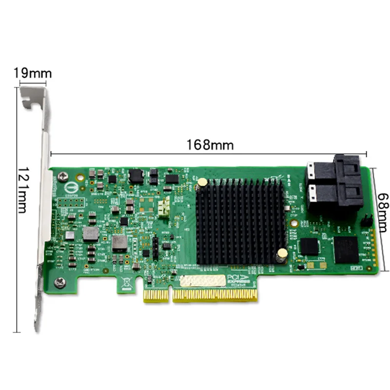 

UNICACA AS3008T 9300-8I SFF8643*2 PCIe3.0 X8 12Gb/s SAS HBA