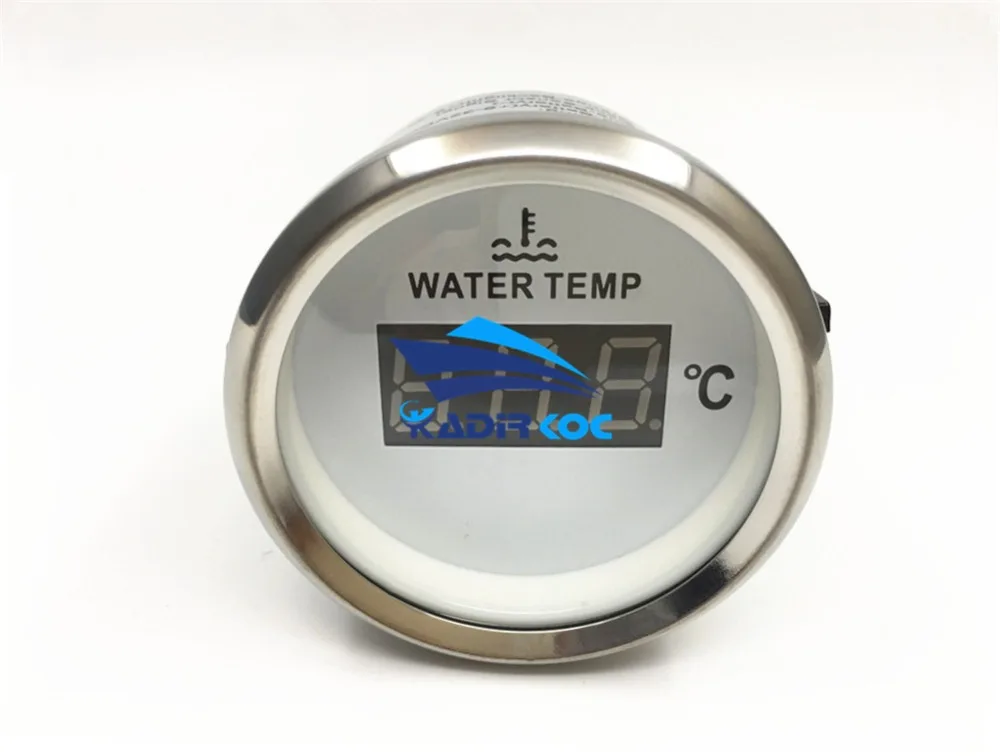 1 шт. цифровой датчик температуры воды модификация 52 мм водонепроницаемый измеритель температуры воды 287,4-22.4ом с датчиком для авто грузовика белый