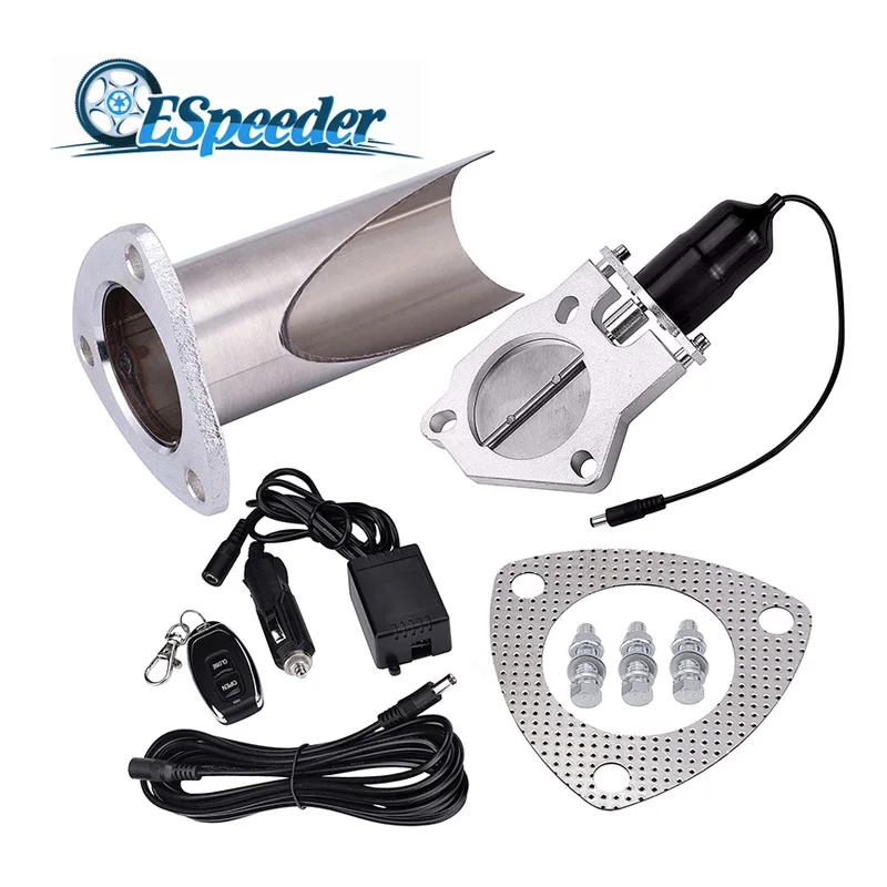 ESPEEDER 3.0" Electric Stainless Steel Exhaust Cutout With Remote