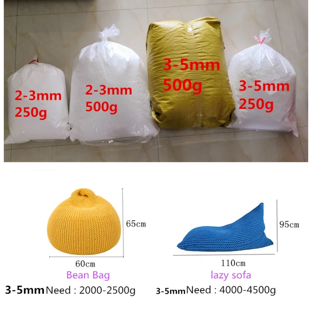 1 Bag Bean Bag Refill Beads Bean Bag Filler Chairs Cushions Filling  Stuffings Foams - AliExpress