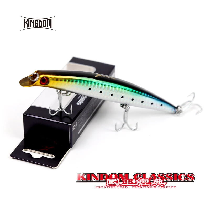 

Kingdom Fishing Lure Floating Popper LipLess Minnow Sea Fishing 3 sizes Minnow Lure Bait Strong Hook Model 5326