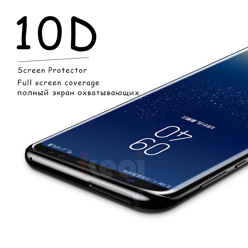 10D Full Cover Tempered Glass For Samsung Galaxy A7 2108 Note 9 8 Screen Protector For Galaxy S8 S9 A6 A8 Plus 2018 S7 Edge Film best phone screen protector