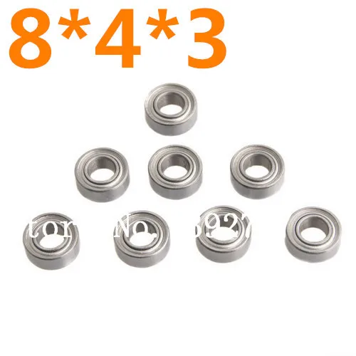 

8Pcs/Pack Upgrade Steel Rolling Ball Bearing 8x4x3 for 1/16 1/18 HSP 86082 Wltoys 58044 Himoto RC Car Upgraded Spare Parts