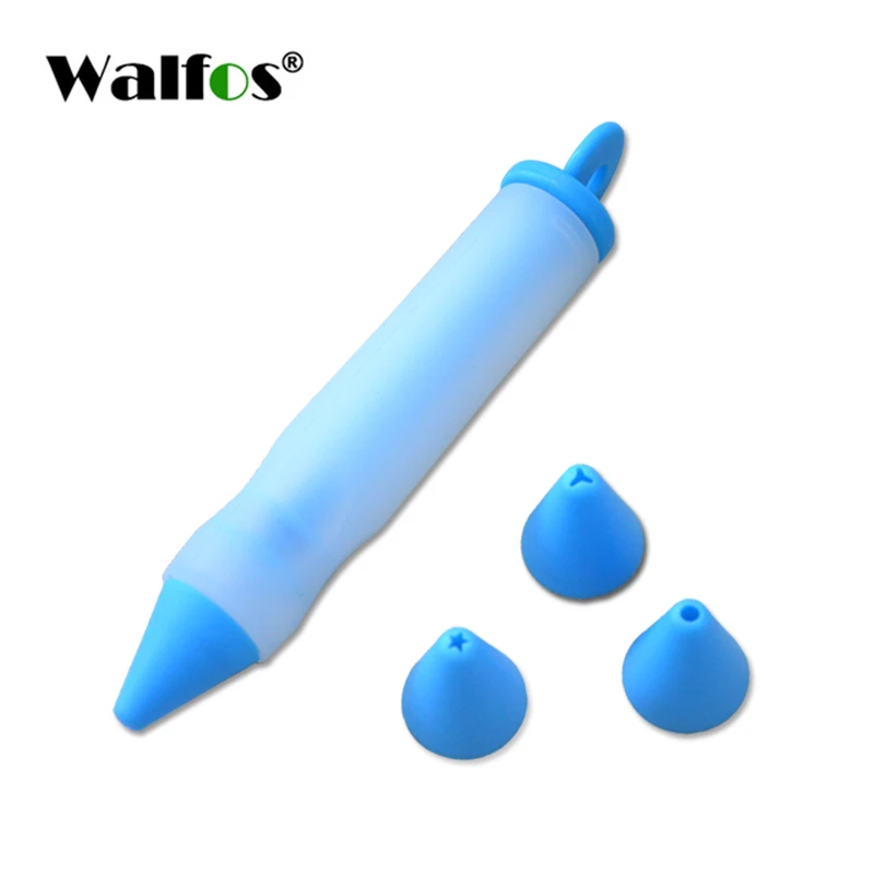 WALFOS, Пищевая силиконовая ручка для украшения торта, силиконовая шоколадная ручка, пищевая ручка, крем для выпечки, цветной инструмент для украшения