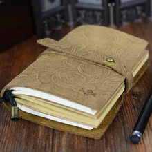 2017 New Leather Vintage Business Notebook Diary Memory Book Paper Folder Planner