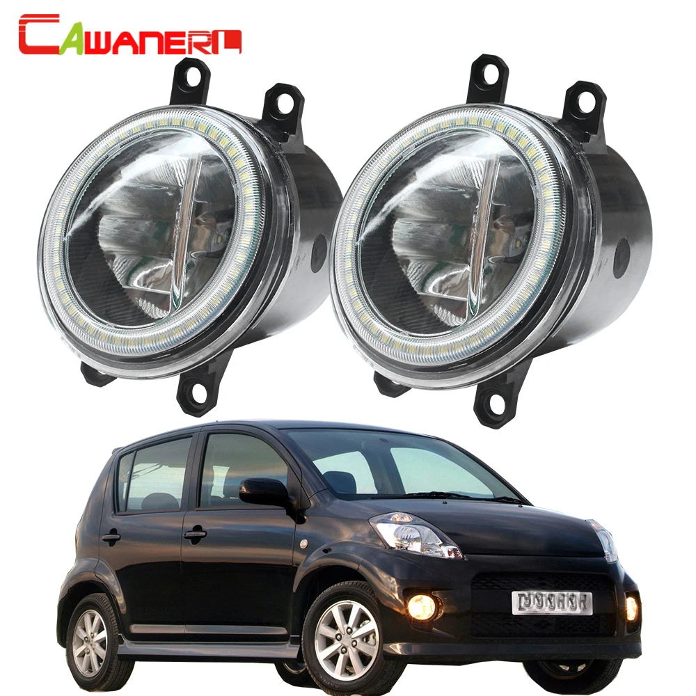 

Cawanerl For Daihatsu Materia Coo Subaru Dex 2005-2016 Car LED Bulb 4000LM Fog Light + Angel Eye DRL Daytime Running Lamp 12V