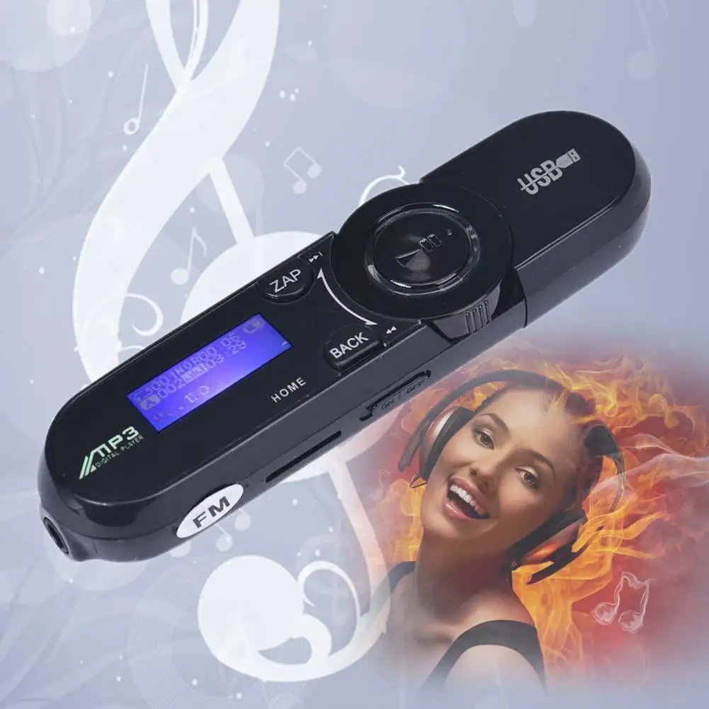 

New USB LCD Screen 16GB Support Flash TF Mini MP3 Music Player FM Radio Black