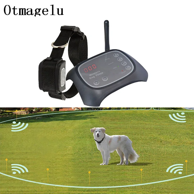 

Wireless Electric Pet Dog Fence Containment System Waterproof Transmitter Dog Training Collars with Vibrating Electric Shock