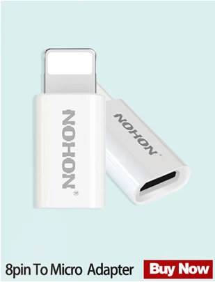 NOHON 8pin USB адаптер для Micro USB зарядное устройство для iPhone 8 7 6 6S Plus 5S 5C 5 iPad Mini Air iPod Быстрая Зарядка синхронизация данных разъем