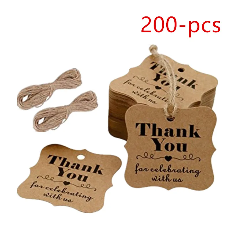 

Paper Gift Tags,Thank You for Celebrating with US,Square Thanks Label for Christmas gift,Bridal Wedding, Anniversary Celebration