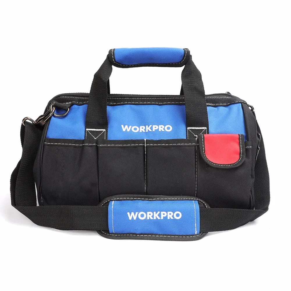 WORKPRO 4 size tool kit bag waterproof Storage tool Bag Men's Multifunction Bag tool organizer electrician Shoulder Bag power tool bag