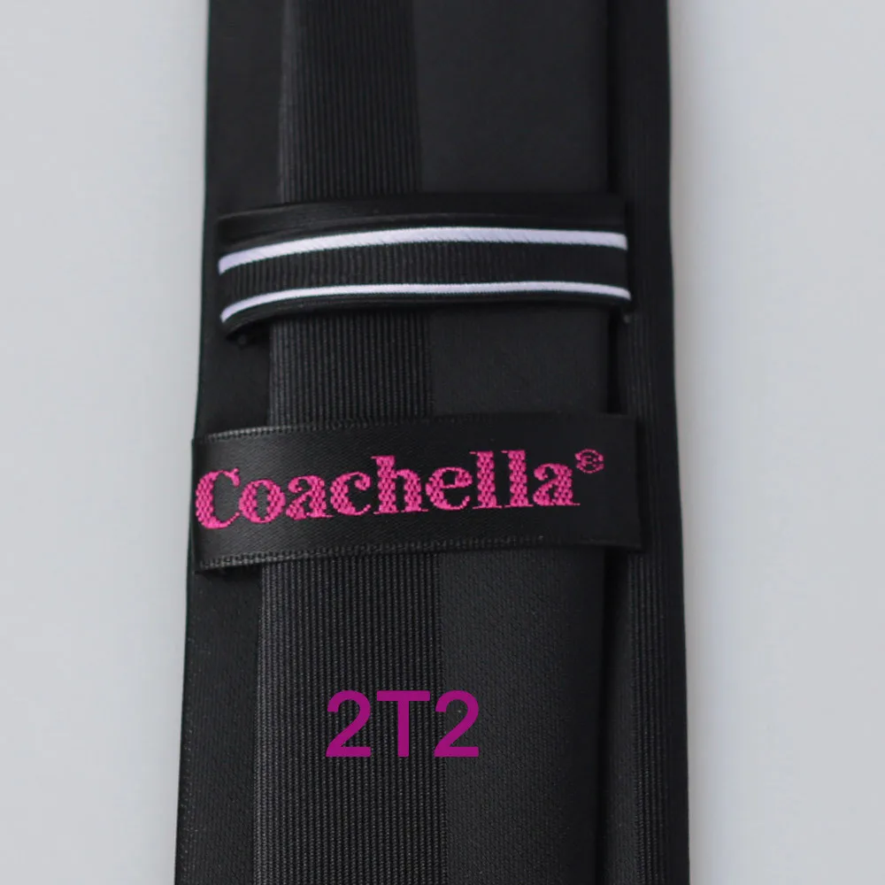 Yibei Coachella связи Для мужчин тонкий галстук Gravatas Дизайн черный/серебристый белый вертикальные полосы микрофибры Тканые галстук тощий галстук