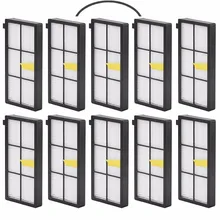 Новый 10 пакет Hepa фильтр аксессуар для iRobot Roomba 800 900 серии 870 880 980 роботы-пылесосы запасные части + 1 бампер прокладки(China)