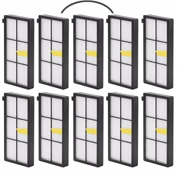 

New 10 pack Hepa Filter Accessory For iRobot Roomba 800 900 Series 870 880 980 Vacuum Robots Replacements Parts +1 Bumper Strip