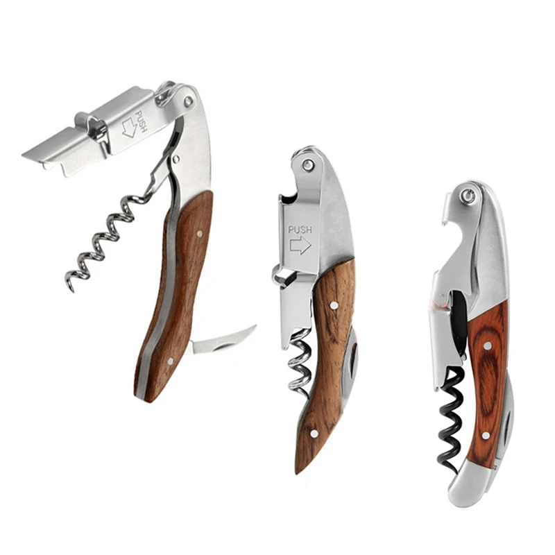 

Hoomall Multifunction Portable Screw Corkscrew Wood Handle Professional Wine Opener Kitchen Tool High Quality Wine Bottle Opener