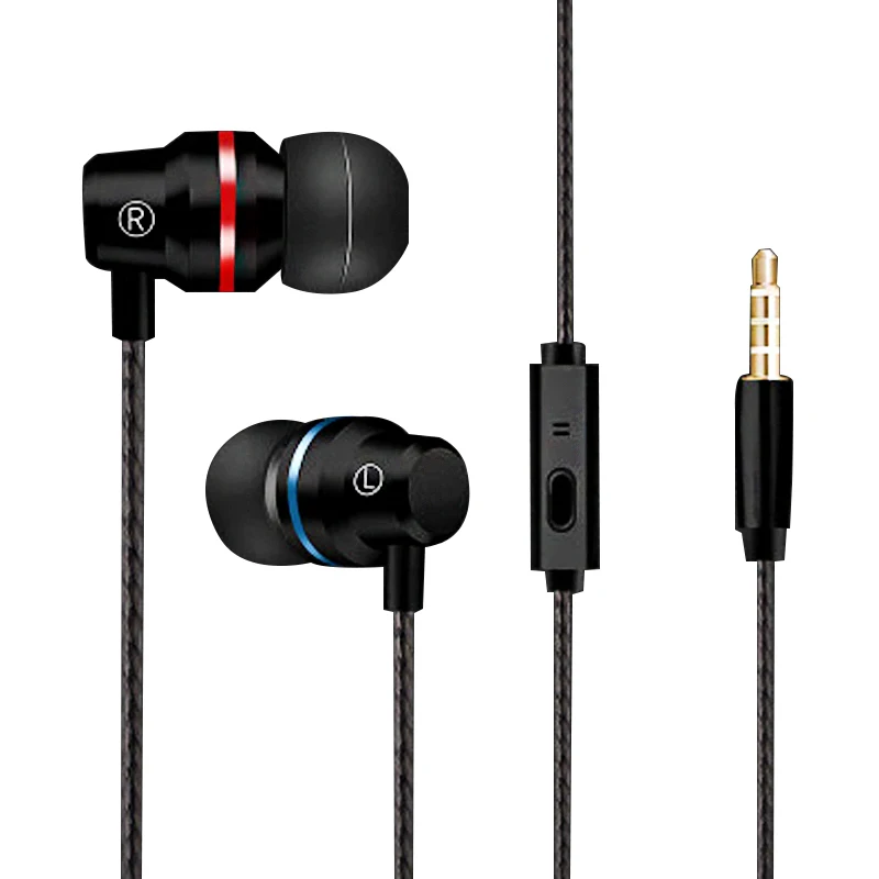Wired Headphones Subwoofer Earphone For MP3 Player with Wheat Line