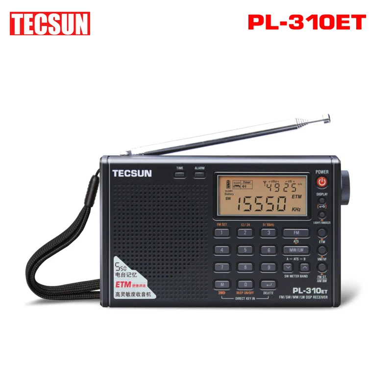 

TECSUN PL-310ET World Full Band Shortwave RADIO FM AM MW SW LW DSP Receiver Digital Demodulation Stereo Radio VS Degen DE13