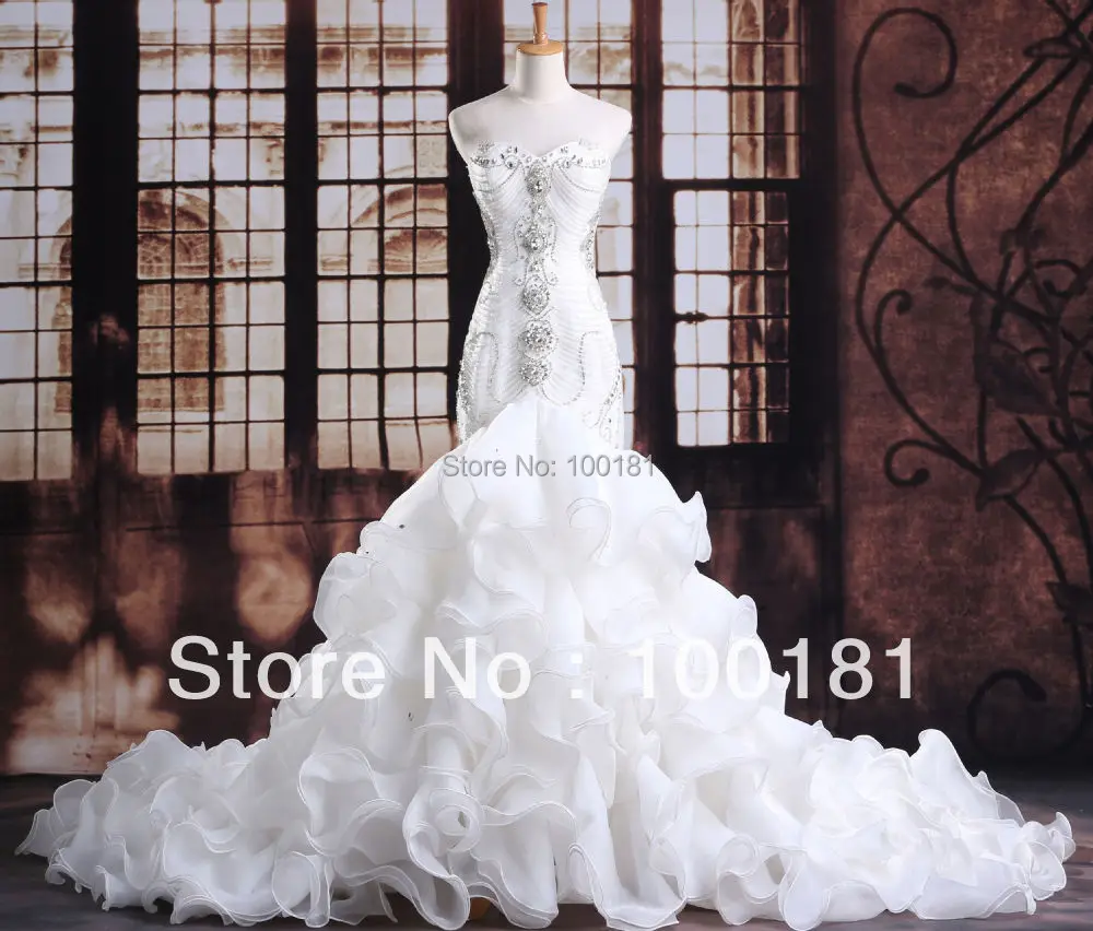 2015 Bohemian Wedding Dress Luxurious Crystals Bridal Gown Mermaid 2015 Bohemian Wedding Dress Luxurious Crystals Bridal Gown Mermaid