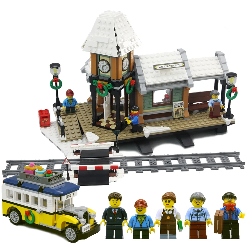 

Lepin 36011 1010Pcs Creator Expert Winter Village Train Station Building Blocks Bricks Toys For Children gifts legoINGly 10259
