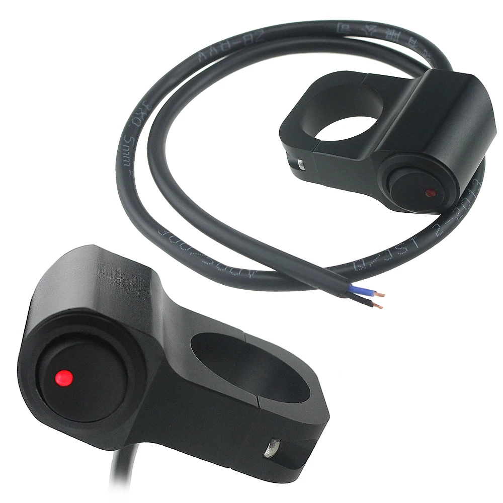 

Universal Black CNC Aluminum Alloy Handlebar Switch ON-OFF Button Headlight Spotlight Switch Suitable for Motorcycle
