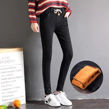 Зимние теплые шаровары, вельветовые штаны-шаровары, женские джинсы с эластичной талией, женские свободные шаровары, черные, большие размеры, женские брюки