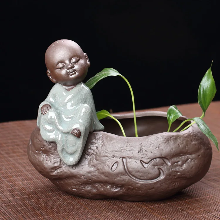 Керамический горшок BENEWOTER Yixing Buddha Monk цветочные горшки садовые креативный для