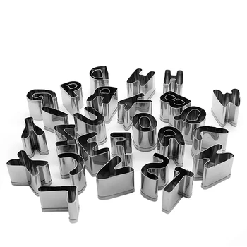

New 26 Letter Alphabet Bakeware Cookie Cutter Set Cake Mold Sugar Craft Mould Biscuit Cooking Tools Cookies Mold