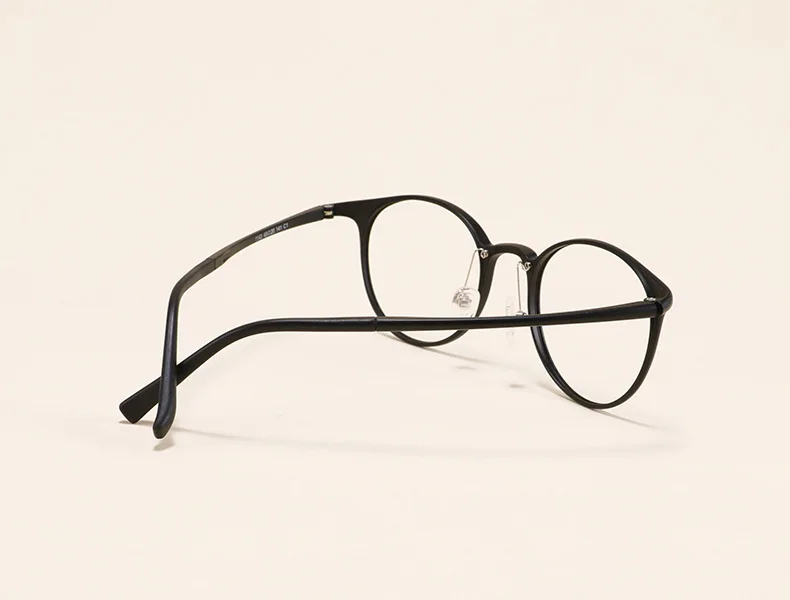 Round Retro Ultra-light Slim Tungsten Carbon Steel Prescription Frame Student Decoration Myopia Eyeglasses Eyewear Big Face