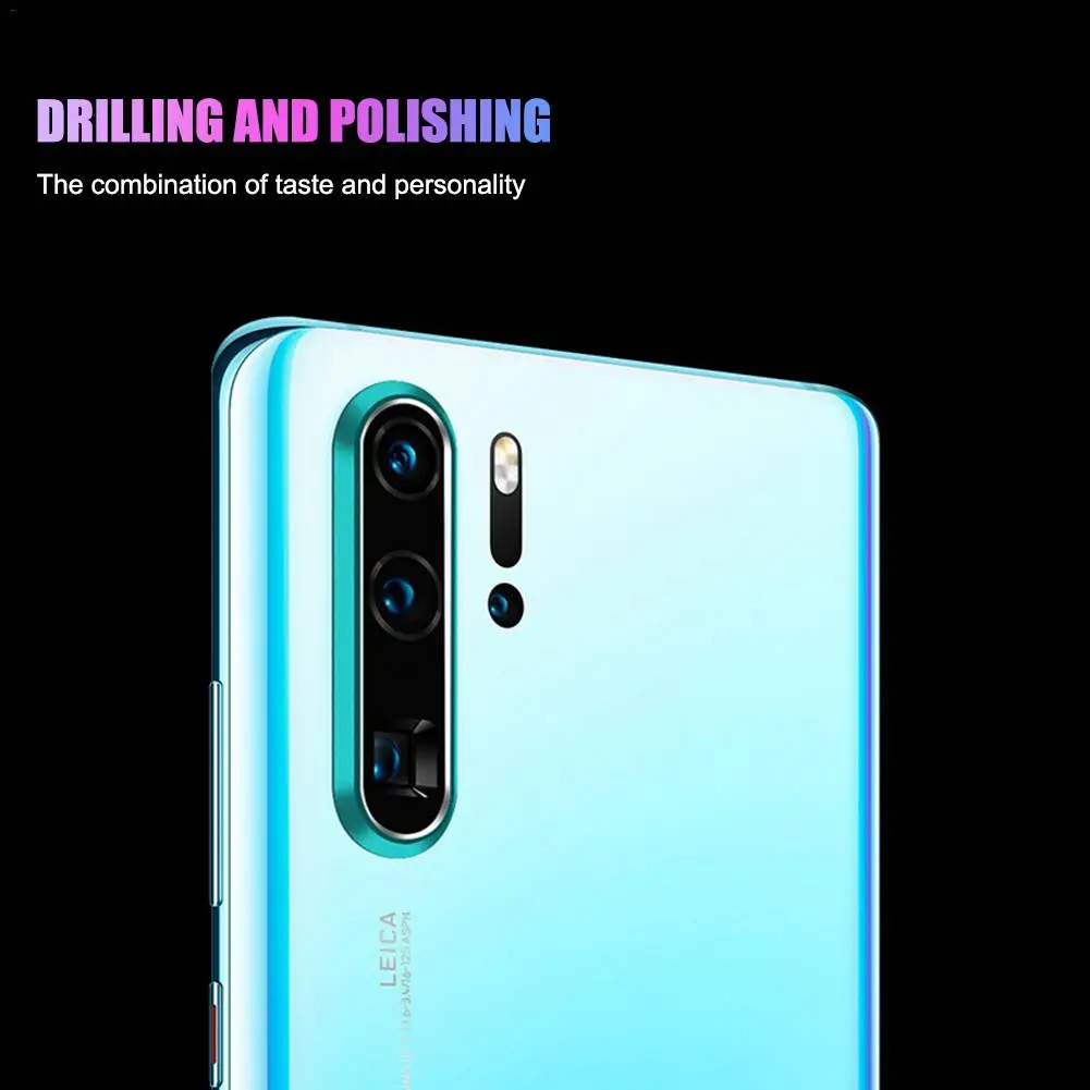 Защита для камеры из закаленного стекла для huawei P30 P30Pro, металлическое заднее кольцо для объектива камеры, защита от царапин, полное покрытие, круг