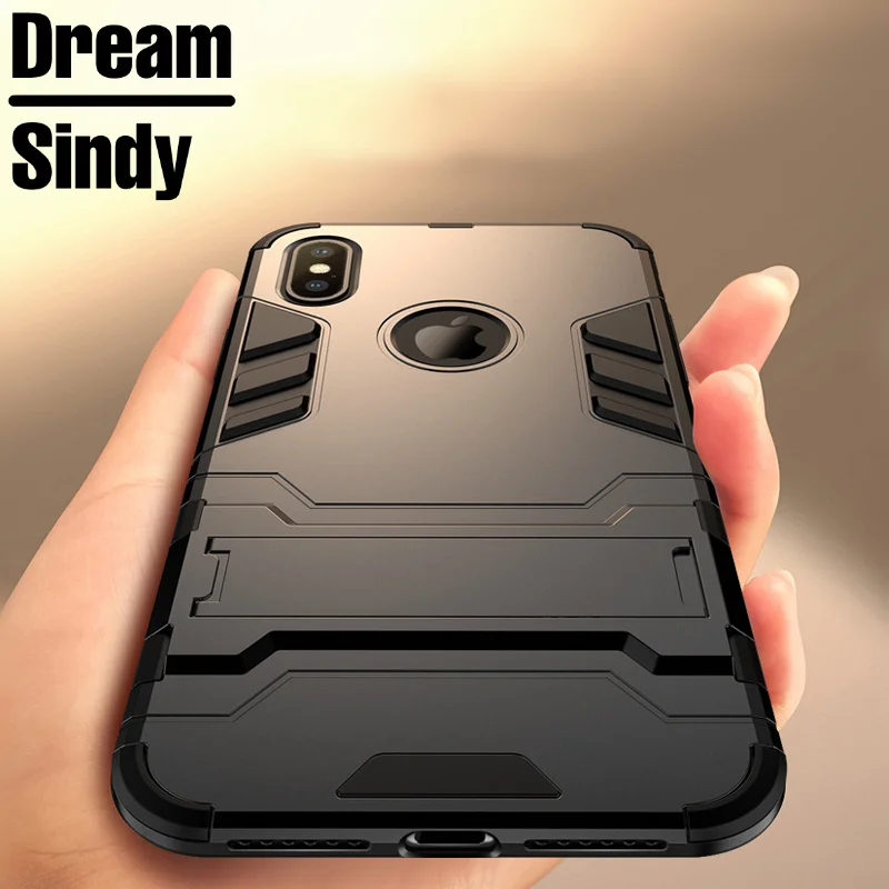 Luxury shockproof protection cases For iphone X 5 5s se 6 6s 7 hard pc plastic armor case For
