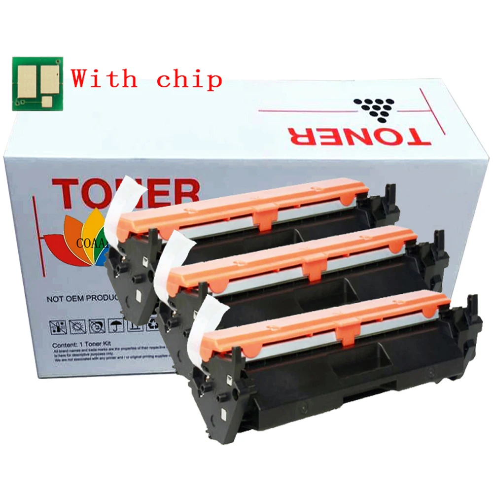 

3pk Replacement CF217A 17A Black Toner cartridge for hp LaserJet Pro M102a M102w MFP M130A M130fn M130fw M103nw + with chip