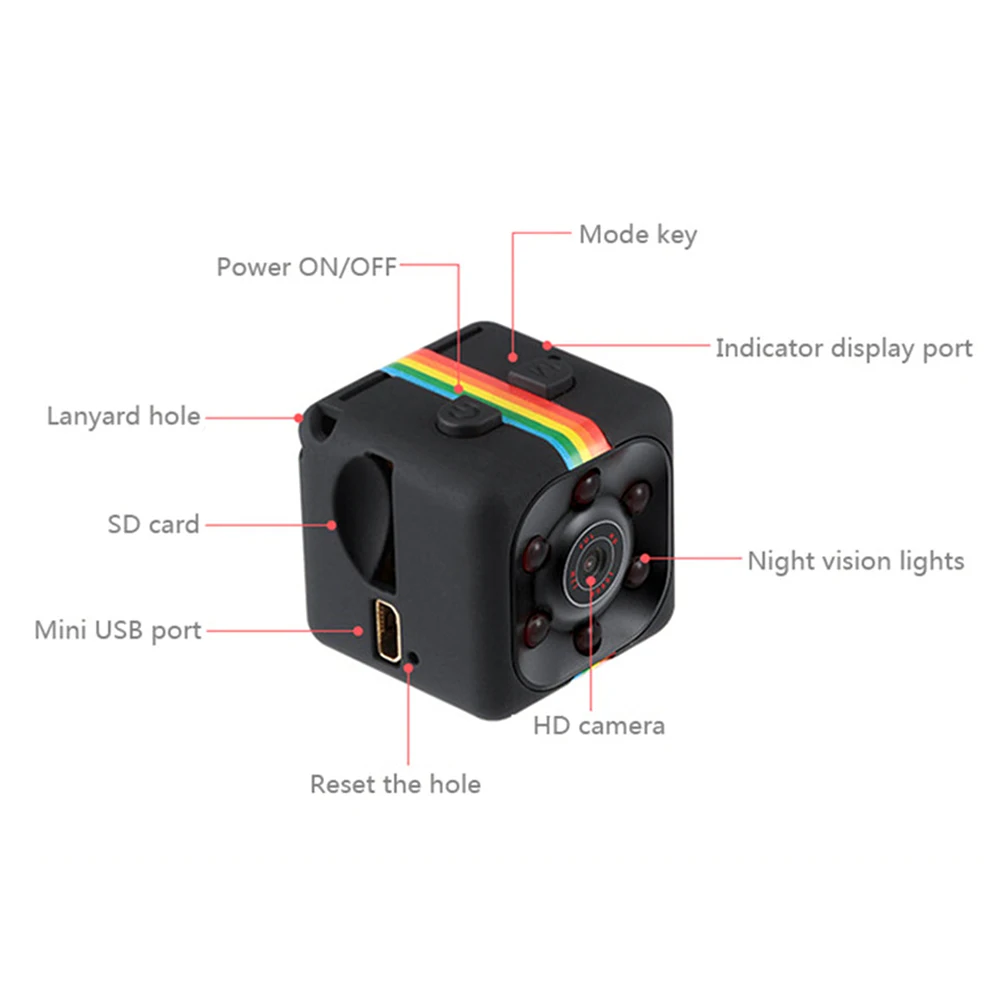 Новейшая SQ11 1080P мини-камера 12MP ночного видения мини-видеокамера Спортивная уличная HD DV диктофон экшн Поддержка TF карта